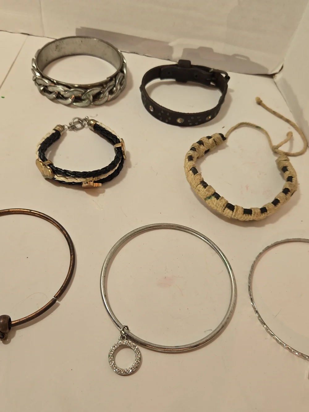 Charm Bangle Bracelet Lot Of 7 - Unbranded